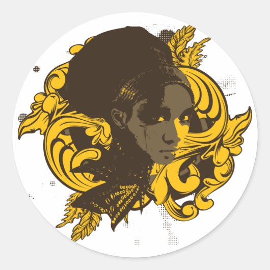 Afro Diva Sticker (Vorderseite)