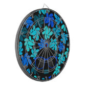 Afro Diva Turquoise Aquamarin Dartscheibe (Vorderseite Links)