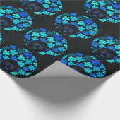 Afro Diva Turquoise Aquamarin Geschenkpapier (Ecke)