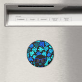 Afro Diva Turquoise Aquamarin Magnet (In Situ (Geschirrspüler))