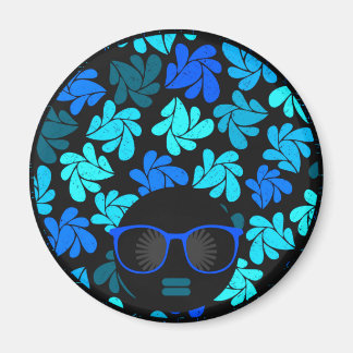 Afro Diva Turquoise Aquamarin Magnet