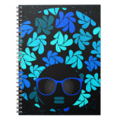 Afro Diva Turquoise Aquamarin Notizblock (Vorderseite)