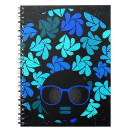Afro Diva Turquoise Aquamarin Notizblock