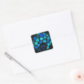 Afro Diva Turquoise Aquamarin Quadratischer Aufkleber (Umschlag)