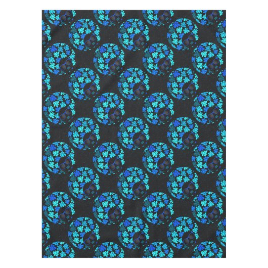 Afro Diva Turquoise Aquamarin Tischdecke (Vorderseite)
