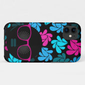 Afro Diva Turquoise & Hot Pink Case-Mate iPhone Hülle (Rückseite (Horizontal))