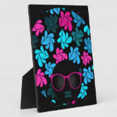 Afro Diva Turquoise & Hot Pink Fotoplatte (Seite)