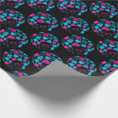 Afro Diva Turquoise & Hot Pink Geschenkpapier (Ecke)