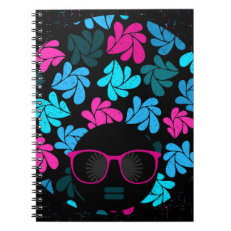 Afro Diva Turquoise & Hot Pink Notizblock