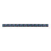 Afro Diva Turquoise & Hot Pink Satinband (Vorderseite)