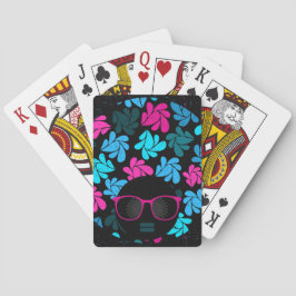 Afro Diva Turquoise & Hot Pink Spielkarten