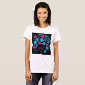 Afro Diva Turquoise & Hot Pink T-Shirt (Vorne ganz)
