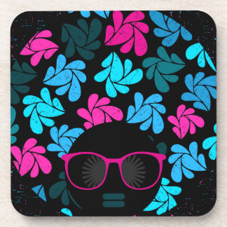 Afro Diva Turquoise & Hot Pink Untersetzer