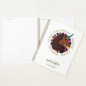 Afro-Einhorn, das den Traum lebt Design Planer (Anzeige)