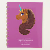 Afro-Einhorn | Einzigartig Planer (Vorderseite)