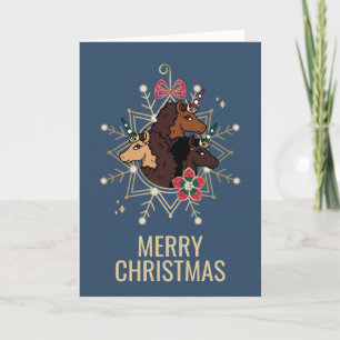 Afro-Einhorn Festive Feiertags Magisch Karte