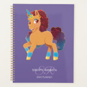 Afro-Einhorn | Göttliches Tanzen Planer (Vorderseite)