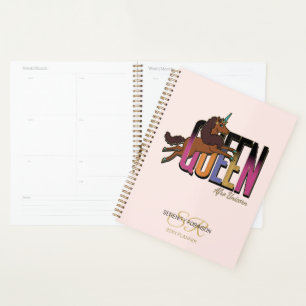 Afro-Einhorn-Königinnen-Design Planer