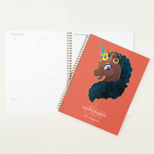 Afro Einhorn   Magisch Planer