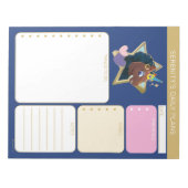 Afro-Einhorn Magischer Stern Notizblock (Vorderseite)