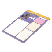 Afro-Einhorn | Magisches Tanzen Notizblock (angewinkelt)
