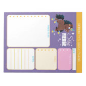 Afro-Einhorn | Magisches Tanzen Notizblock (Vorderseite)