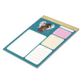 Afro-Einhorn-Trio-Herz-Design Notizblock (angewinkelt)