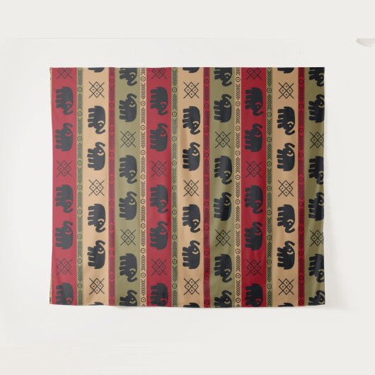 Afro-Elefanten Wandteppich (Vorderseite (Horizontal))