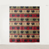 Afro-Elefanten Wandteppich (Vorderseite)