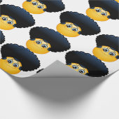 afro emoji geschenkpapier (Ecke)
