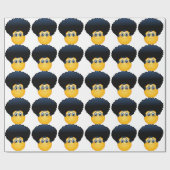afro emoji geschenkpapier (Flach)