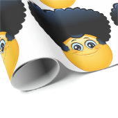 afro emoji geschenkpapier (Rolleneckpunkt)
