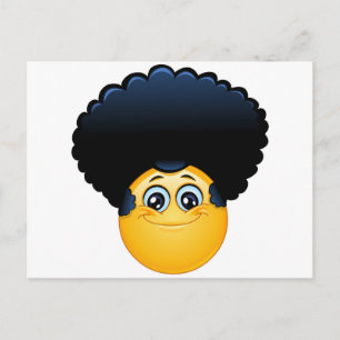 afro emoji postkarte
