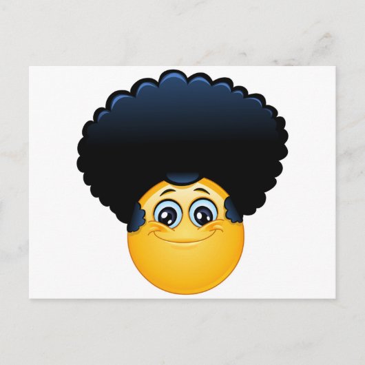 afro emoji postkarte (Vorderseite)