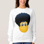 Afro emoji women Sweatshirt (Vorderseite)