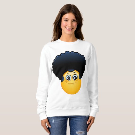 Afro emoji women Sweatshirt (Vorne ganz)