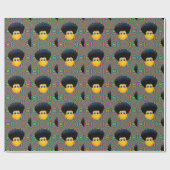 afro emojis geschenkpapier (Flach)