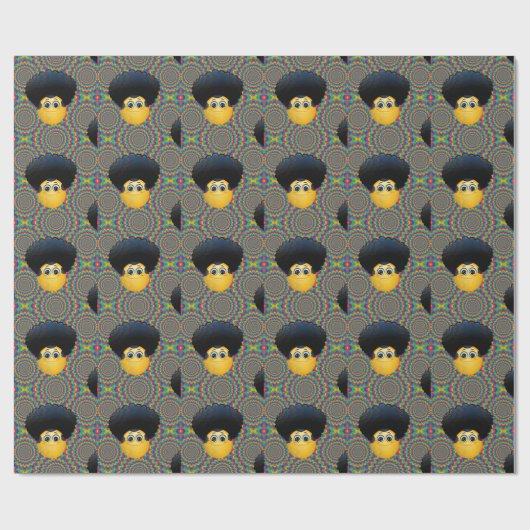 afro emojis geschenkpapier (Flach)