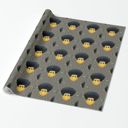 afro emojis geschenkpapier (Ungerollt)