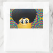afro emojis rechteckiger aufkleber (Tasche)