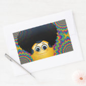 afro emojis rechteckiger aufkleber (Umschlag)
