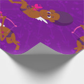 Afro Engel Black cupione african cherub valentine Geschenkpapier (Ecke)