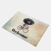 Afro-Fahrrad Fußmatte (Schrägansicht)