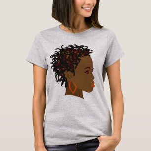 Afro flicht Drehungs-T - Shirt