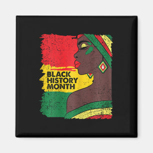 Afro-Frau Black History Month Farben Männer Frauen Magnet