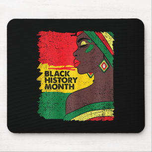 Afro-Frau Black History Month Farben Männer Frauen Mousepad
