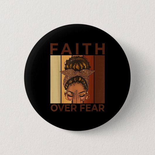 Afro-Frau Gott sagt, ich bin einzigartig Schwarze  Button (Vorderseite)