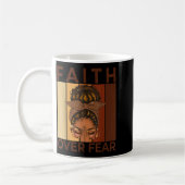 Afro-Frau Gott sagt Ich bin einzigartig Schwarze G Kaffeetasse (Links)