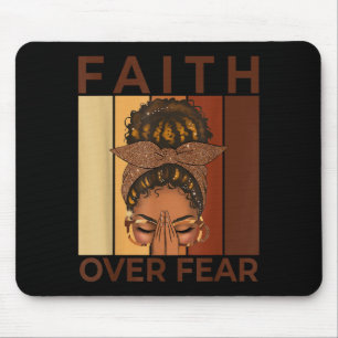 Afro-Frau Gott sagt, ich bin einzigartig Schwarze Mousepad