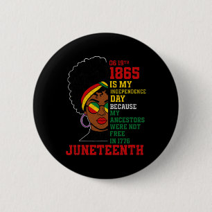 Afro-Frau Juneteenth-Design mit historischem Befre Button